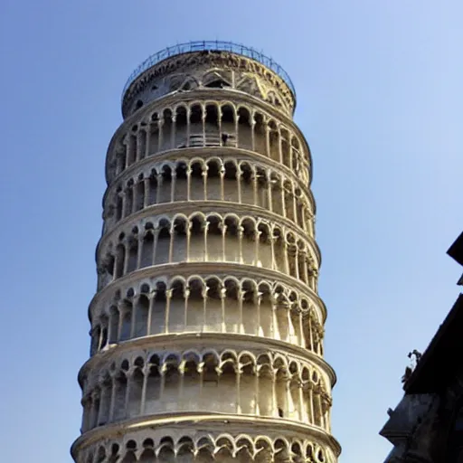 Image similar to The Leaning Tower of Pisa near the Eiffel Tower