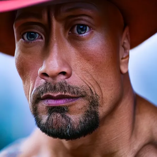 Prompt: closeup portrait of Dwayne Johnson as samurai , photograph, natural light, sharp, detailed face, magazine, press, photo, Steve McCurry, David Lazar, Canon, Nikon, focus