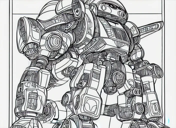 Prompt: a giant anthropomorphic hamster shaped mecha, moebius, detailed line art,