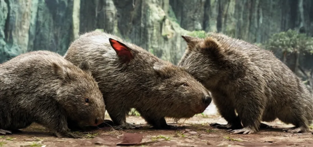 Image similar to wombat fights wombat in mortal kombat