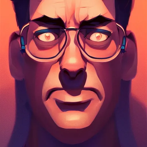 Image similar to face icon stylized minimalist michael crichton, loftis, cory behance hd by jesper ejsing, by rhads, makoto shinkai and lois van baarle, ilya kuvshinov, rossdraws global illumination