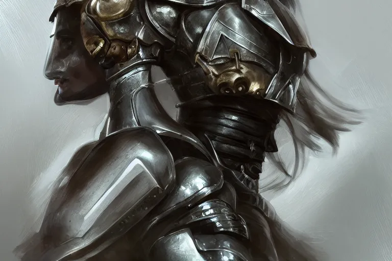 Prompt: a full-face portrait of an attractive young woman, clothed in battle armor, olive skin, long dark hair, beautiful bone structure, symmetrical facial features, intricate, elegant, highly detailed, digital painting, trending on Artstation, concept art, smooth, sharp focus, illustration, from Metal Gear by Ruan Jia and Mandy Jurgens and Artgerm and and william-adolphe bouguerea, award winning