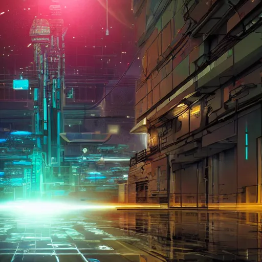 Prompt: Liminal space in outer space, Cyberpunk