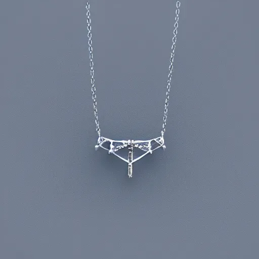 Image similar to a silver sagittarius constellation necklace pendant, 3 d rendering, pandora, tiffany, swarovski, van cleef & arpels, cartier, boucheron, bulgari, chaumet, elegant, noble, stylish