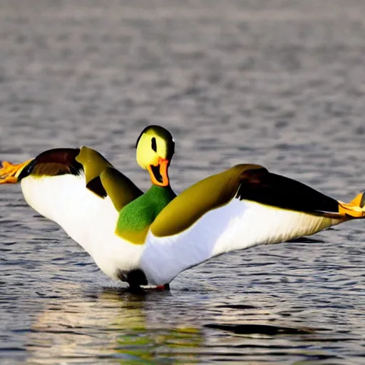 Image similar to duck that has arms for wings