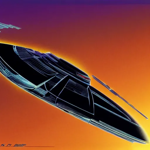 Image similar to flying a space ship into the sun, digital art by syd mead, 8k, photorealistic, trending on artstation