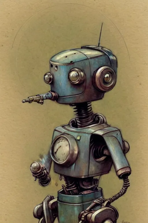 Image similar to (((((1950s robot . muted colors.))))) by Jean-Baptiste Monge !!!!!!!!!!!!!!!!!!!!!!!!!!!