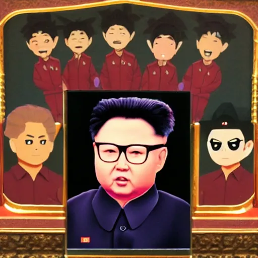 Image similar to kim jong il as a pokemon trainer