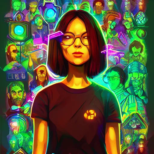 Image similar to skill magic geek inside matrix deepdream radiating a glowing aura stuff loot legends stylized digital illustration video game icon artstation lois van baarle, ilya kuvshinov, rossdraws,