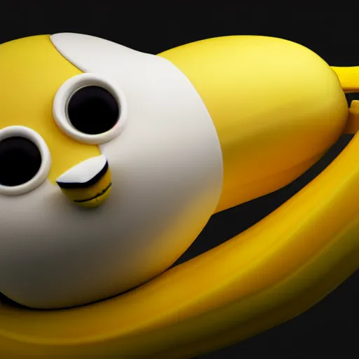 Image similar to cute banana cat, vray render, 50mm lens, bottom angle