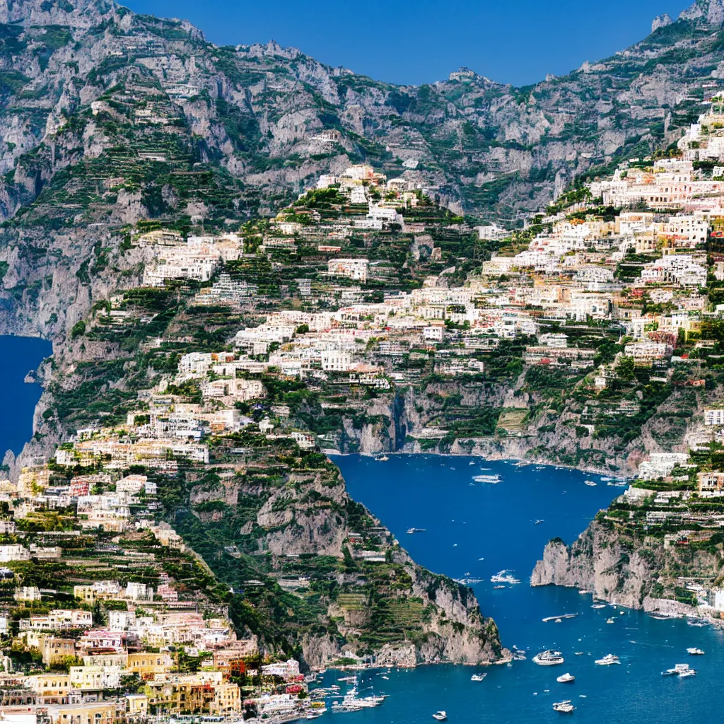 Prompt: Amalfi from the sky