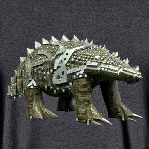 Prompt: cybernetic stegosaurus