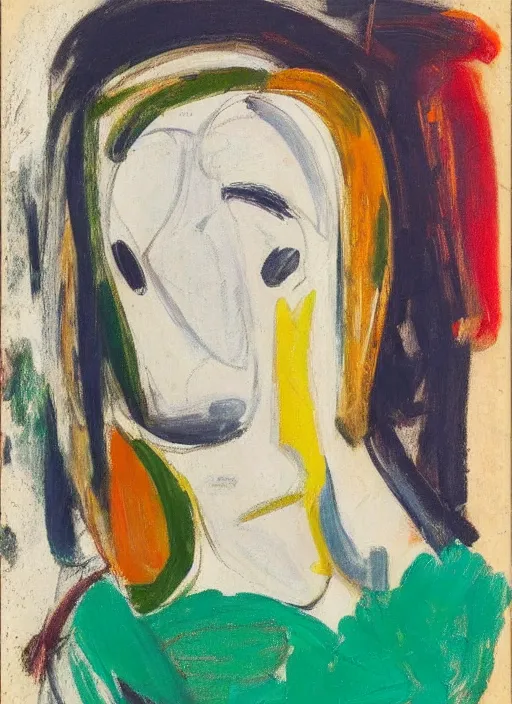 Prompt: willem de kooning, portrait of a girl