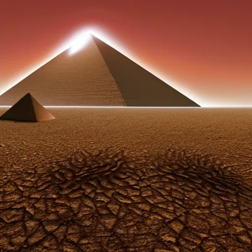 Prompt: lizard meditating in desert, pyramids, light shafts, wisps, sandstorm, light diffusion, godly, ascending, by moebius, digital art, beautiful, sacred, holy, surreal