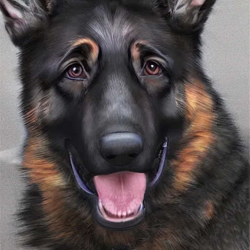 Prompt: German Shepherd Police Officer, digital art, artstation, very detailed, award winning, Colorful,