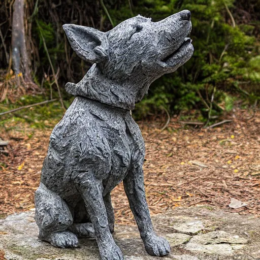 Prompt: photography of a sculpture of a westie by Carlo Sequin