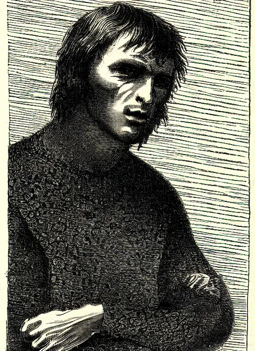 Image similar to illustration of shane madej from the dictionarre infernal, etching by louis le breton, 1 8 6 9, 1 2 0 0 dpi scan, ultrasharp detail, clean scan