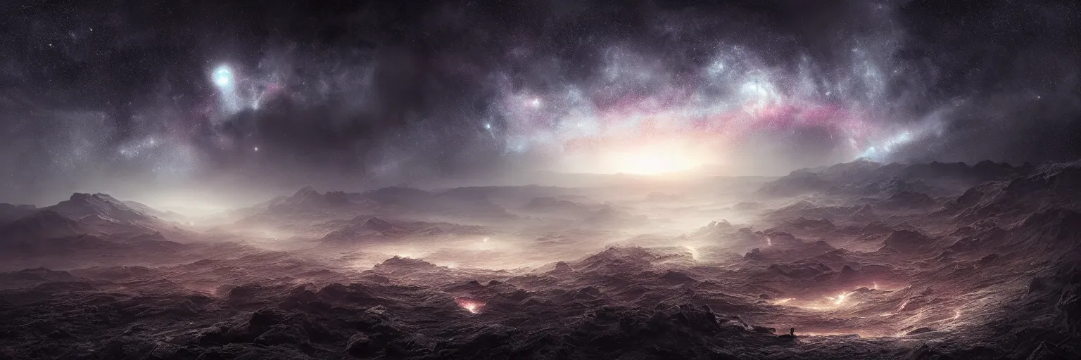 Image similar to michal karcz photo of a beautiful galaxy landscape. , detailed, elegant, intricate, 4k,