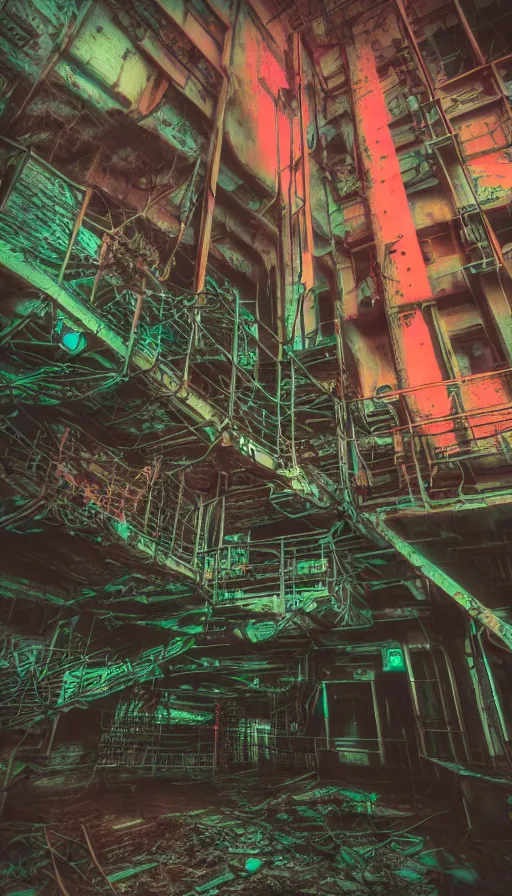 Image similar to urbex synthwave