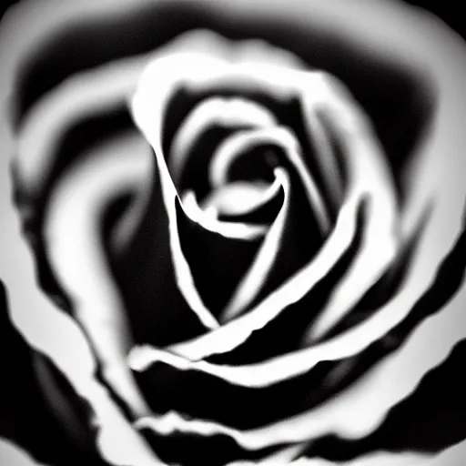 Image similar to award - winning macro of a beautiful black rose made of glowing molten magma