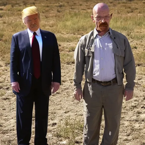 Image similar to walter white with donald trump