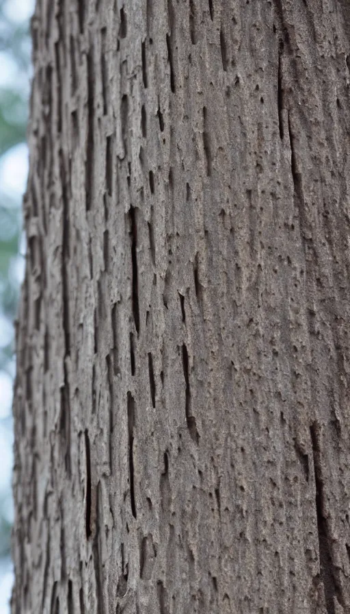 Image similar to rough tree interpolating from opaque bark to perfectly clear aerogel, precisely-cut aerogel transition, depth of field, bokeh, luminance through aerogel strata