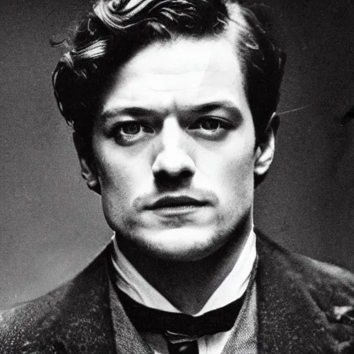 Prompt: headshot edwardian photograph of james mcavoy, henry cavill, sebastian stan, 1 9 2 0 s film actor, suave, charming, realistic face, 1 9 1 0 s, grainy, victorian, soft blur