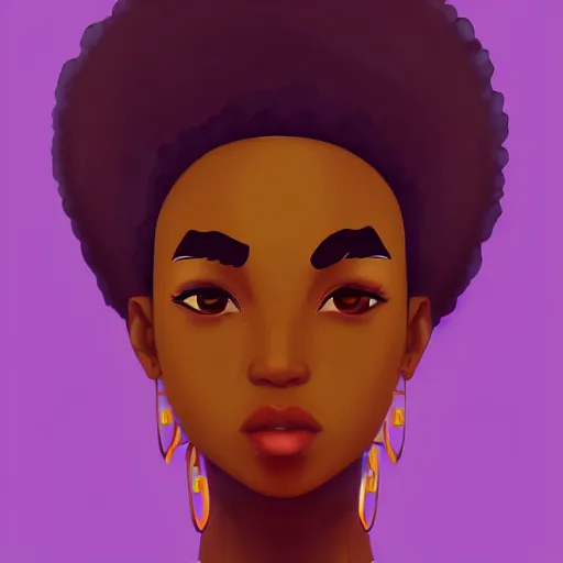 Prompt: Portrait design of afropunk urban character in a street, medium shot, asymmetrical, profile picture, painting by Lois van Baarle, trending on artstation,