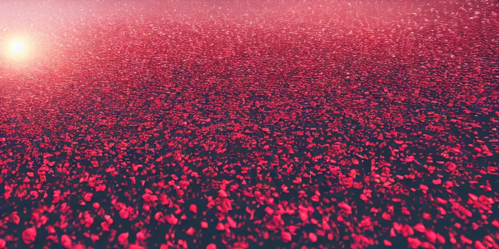 Prompt: a product picture of hundreds of roses falling from the sky, photographic filter, unreal engine 5, realistic, hyperdetailed, 8 k, cinematic, volumetric lighting, very realistic effect, hd, hdr, 4 k, sharp focus, octane render, ultra detailed, high resolution, trending on artstation in the style of albert dros glowing rich colors powerful imagery
