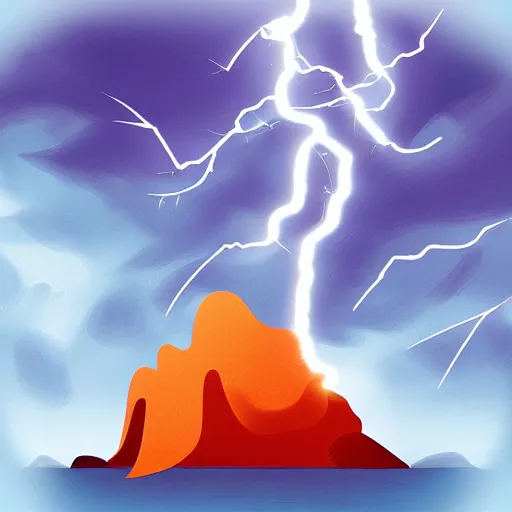 Image similar to lightning storm, icon, digital art