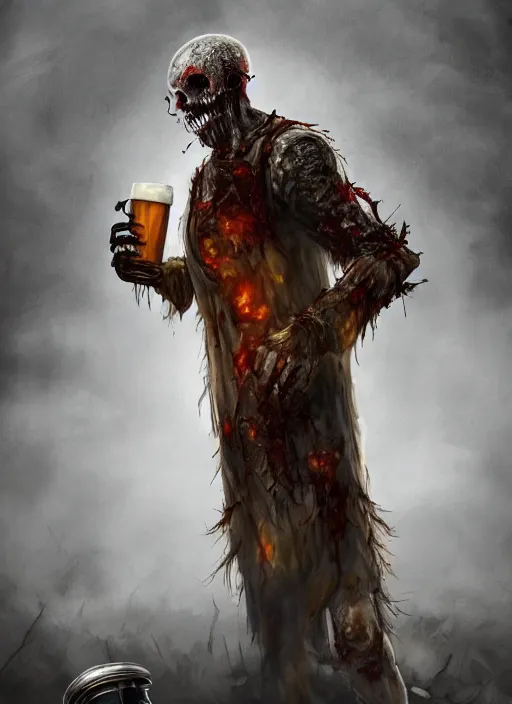 Dark fantasy character concept, zombie sketch ilustração do Stock