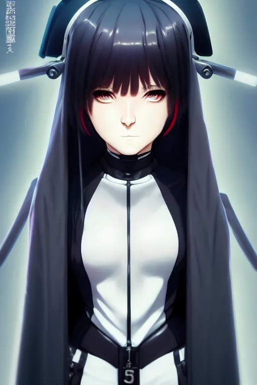 Prompt: portrait Anime cyborg girl in nun clothes, holy church Warhammer 40000, cute-fine-face, white-hair pretty face, realistic shaded Perfect face, fine details. Anime. realistic shaded lighting by Ilya Kuvshinov katsuhiro otomo ghost-in-the-shell, magali villeneuve, artgerm, rutkowski, WLOP Jeremy Lipkin and Giuseppe Dangelico Pino and Michael Garmash and Rob Rey