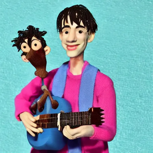 Image similar to jacob collier wet claymation