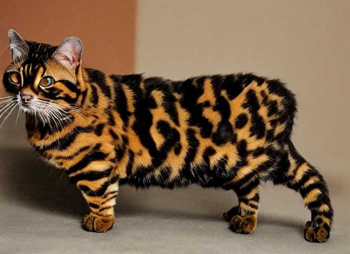 Prompt: Danny DeVito as a bengal cat