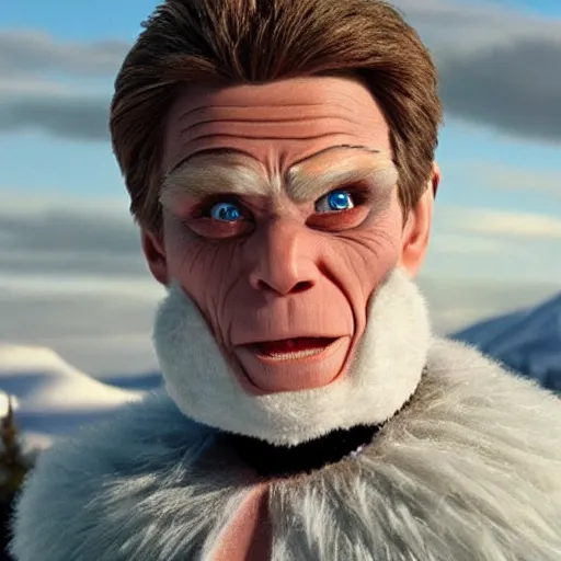 Prompt: william dafoe in a frozen costume