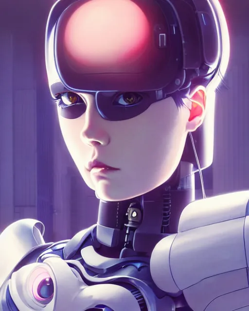 Image similar to girl wearing robotic suit, very anime, fine - face, audrey plaza, realistic shaded perfect face, fine details. anime. realistic shaded lighting poster by ilya kuvshinov katsuhiro otomo ghost - in - the - shell, magali villeneuve, artgerm, jeremy lipkin and michael garmash and rob rey