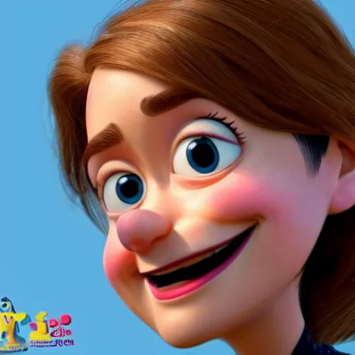 Image similar to new pixar character as emma watson, highly detailed, extremely high quality, hd, 4 k, 8 k, professional photographer, 4 0 mp, lifelike, top - rated, award winning, cinematic, realistic, detailed lighting, detailed shadows, sharp, no blur, edited, corrected, trending