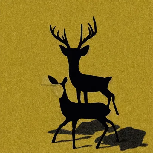 Prompt: deer playing guitar in the style of tatsuro kiuchi