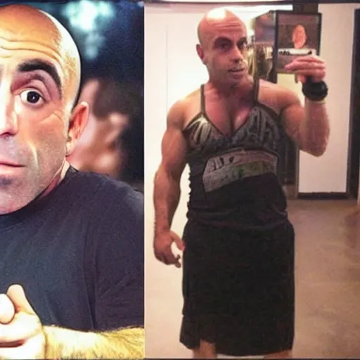 Image similar to joe rogan as a crossdresser