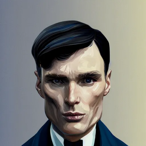 Prompt: a portrait of cillian murphy as tommy shelby in front of atlantis, in the style of Benjamin Bader, sharp, highly detailed, realistic face, digital art, epic, fantasy, artstation