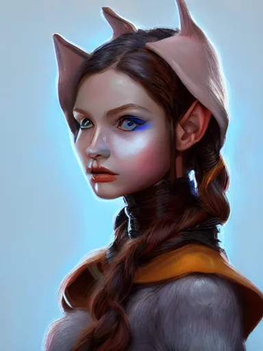 Image similar to elf girl, portrait, digital painting, elegant, beautiful, highly detailed, artstation, concept art