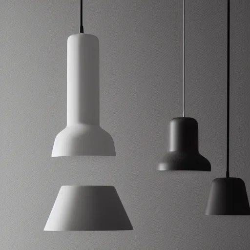 Prompt: pendant lamp by arne jacobsen, octane render