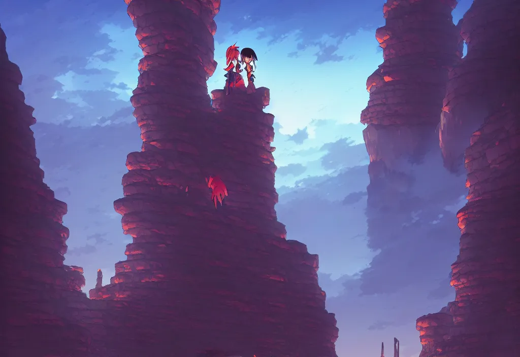 Image similar to rock piles and columns underground caves background, dark, night time, high detail illustration, sharp high detail, manga and anime 1 9 9 9, official fanart behance hd artstation by jesper ejsing and makoto shinkai, 4 k,