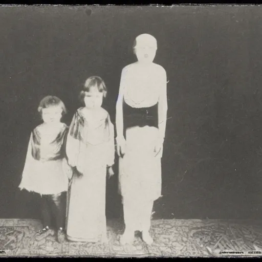 Image similar to creepy family, 1 9 2 0's photography