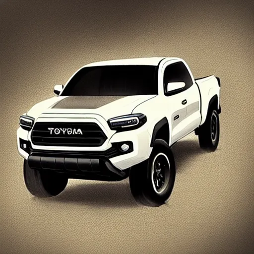 Prompt: “Pencil Sketch of a 2021 Toyota Tacoma TRD Pro”
