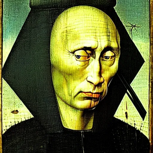 Image similar to putin by hieronymus bosch