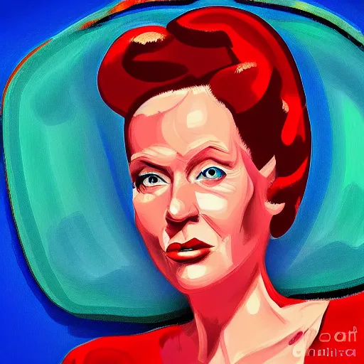 Prompt: portrait of Jane Jetson, expressive pose, highly detailed, digital painting, smooth, sharp focus, by harry ekman