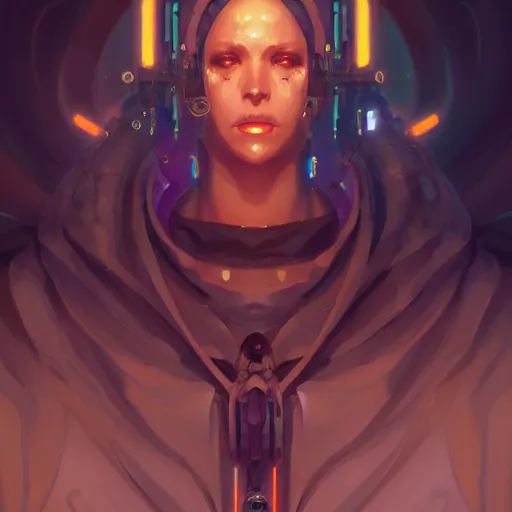 Image similar to a portrait of a cybernetic occultist of the golden dawn, cyberpunk concept art by pete mohrbacher and wlop and artgerm and josan gonzales, digital art, highly detailed, intricate, sci-fi, sharp focus, Trending on Artstation HQ, deviantart, unreal engine 5, 4K UHD image