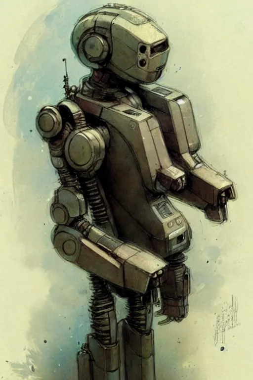 Prompt: (((((2050s servant android robot art . muted colors.))))) by Jean-Baptiste Monge !!!!!!!!!!!!!!!!!!!!!!!!!!!