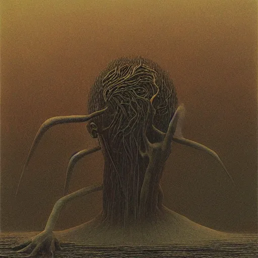 Image similar to Nightmarescape. Zdzisaw Beksinski